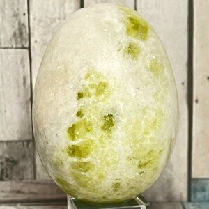 220g Natural Polished Lantian Jade Crystal Egg Stone Healing